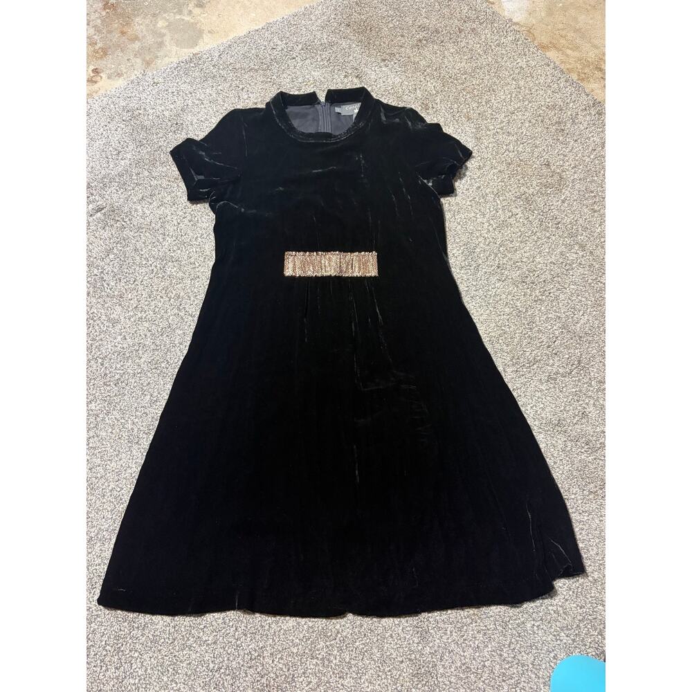 Cotelac womens 1 black dress with embelishments